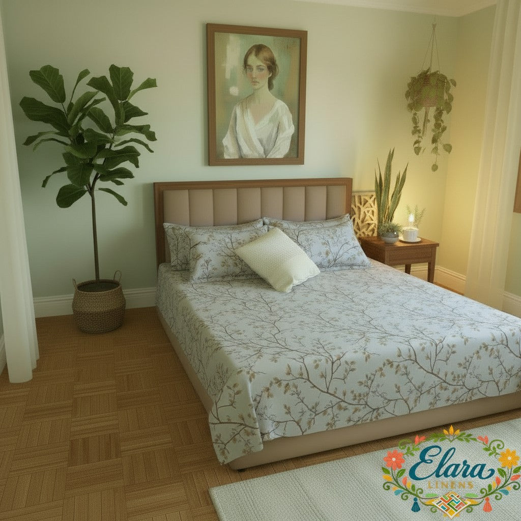Whispering Branches Bedsheet   طقم الأغصان الهامسة