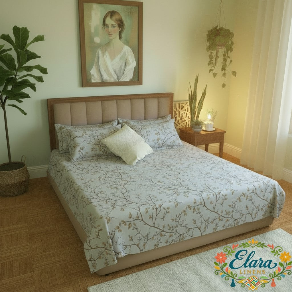 Whispering Branches Bedsheet   طقم الأغصان الهامسة