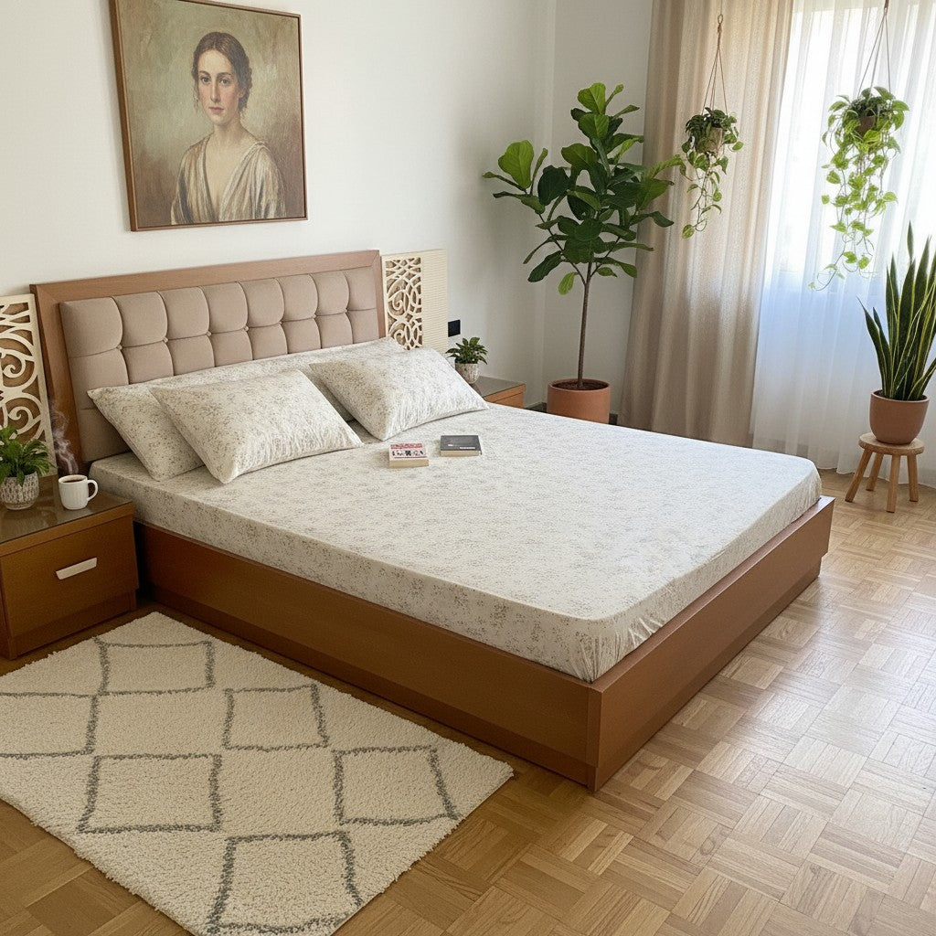 White Floral sheet    الزهور البيضاء