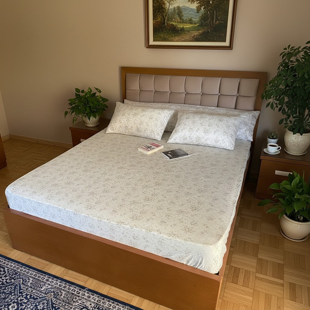 White Floral sheet    الزهور البيضاء