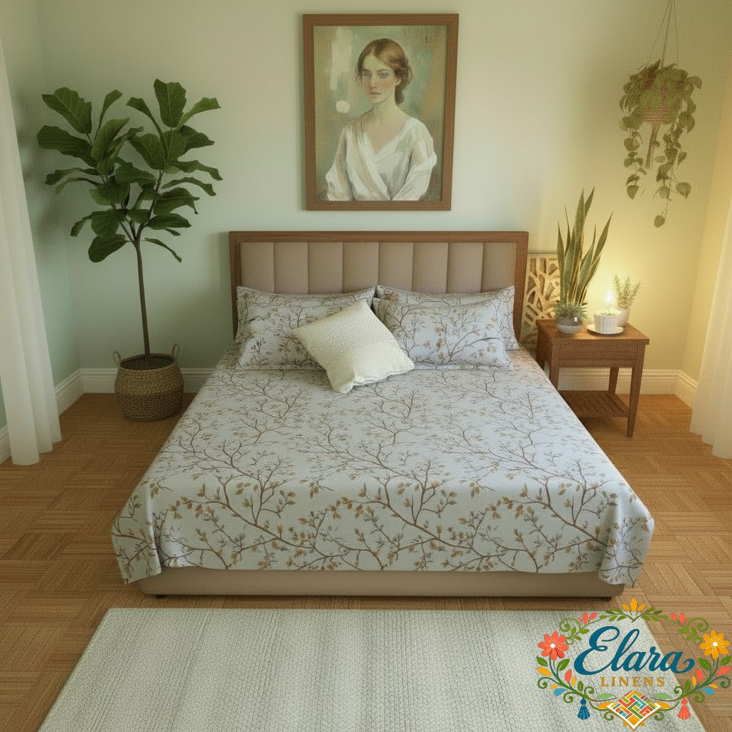 Whispering Branches Bedsheet   طقم الأغصان الهامسة
