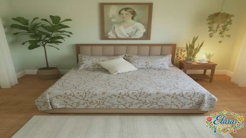 Whispering Branches Bedsheet   طقم الأغصان الهامسة