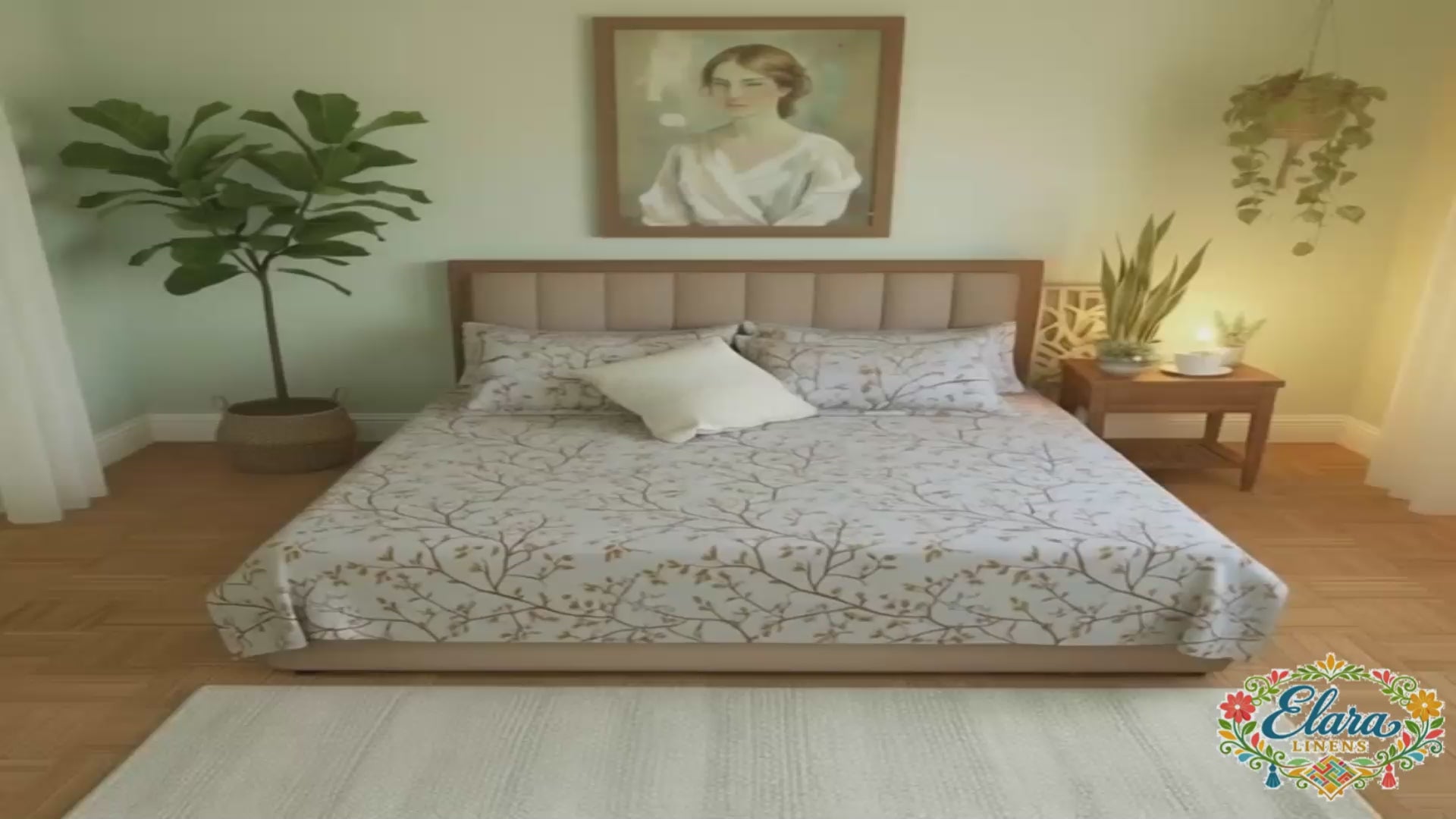 Whispering Branches Bedsheet   طقم الأغصان الهامسة